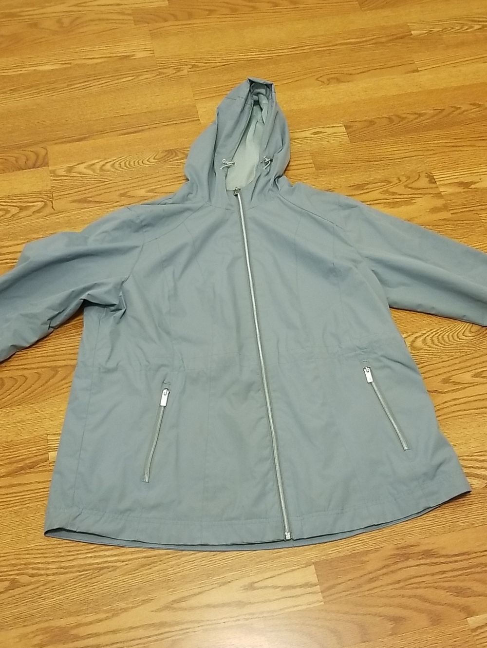 Free Country Light Gray Hooded Raincoat